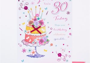 Daughter 30 Birthday Card 30th Birthday Card Floral Cake Daughter Only 1 49