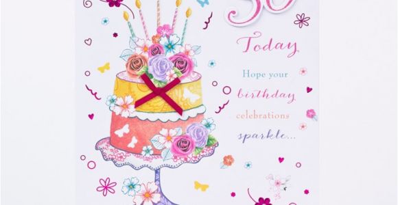 Daughter 30 Birthday Card 30th Birthday Card Floral Cake Daughter Only 1 49