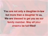 Daughter In Law Birthday Cards Verses Daughter In Law Quotes and Sayings Quotesgram