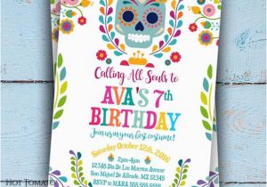 Day Of the Dead Birthday Invitations Day Of the Dead Invitation Dia De Los Muertos Invitation