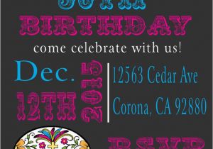 Day Of the Dead Birthday Invitations De Los Muertos Day Of the Dead Birthday Invitation Click