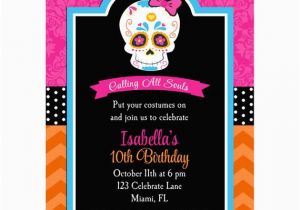 Day Of the Dead Birthday Invitations Items Similar to Day Of the Dead Invitation Skull Dia De