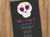 Day Of the Dead Birthday Invitations Sugar Skull Day Of the Dead Birthday Party Invitation