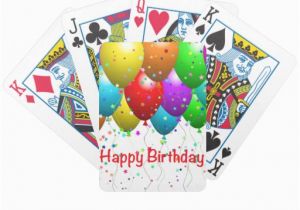 Deck Of Cards Birthday Happy Birthday Balloons Deck Of Cards Zazzle