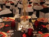 Decor Ideas for 50th Birthday Party Red Black and Gold Table Decorations for 50th Birthday