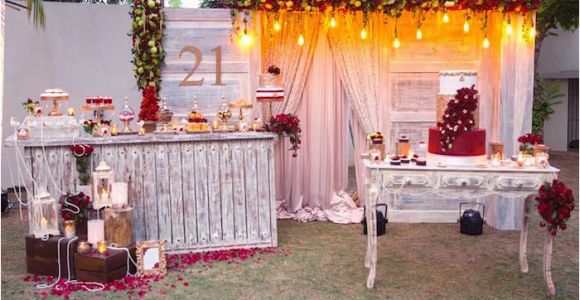 Decor Ideas for A 21st Birthday Party Kara 39 S Party Ideas Rustic Vintage 21st Birthday Party