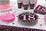 Decoration for 18th Birthday Party Pink Sparkling Celebration 18th Birthday Party Supplies