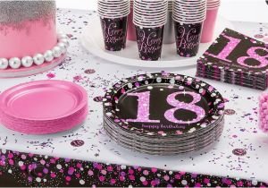 Decoration for 18th Birthday Party Pink Sparkling Celebration 18th Birthday Party Supplies