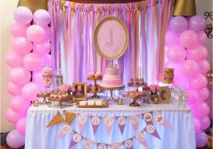 Decoration Ideas for Princess Birthday Party Pink and Gold Princess Birthday Party the Iced Sugar Cookie