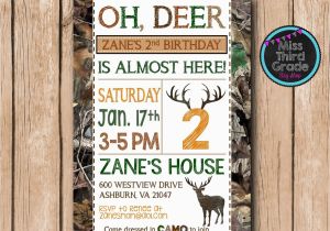 Deer Hunting Birthday Invitations Deer Hunting Birthday Invitation Hunting by Msthirdgrade