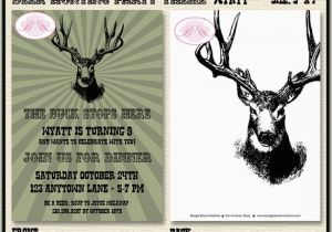 Deer Hunting Birthday Invitations Deer Hunting Birthday Party Invitation Buck Elk Hunting Boy