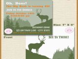 Deer Hunting Birthday Invitations Deer Hunting Birthday Party Invitation Buck Elk Hunting Teen