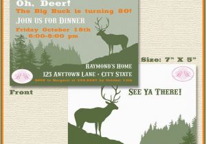 Deer Hunting Birthday Invitations Deer Hunting Birthday Party Invitation Buck Elk Hunting Teen