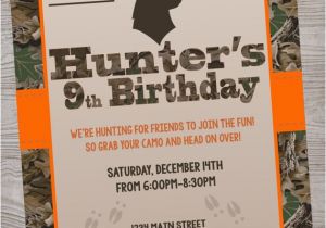 Deer Hunting Birthday Invitations Hunting Deer Camo Birthday Baby Shower Party Invitation