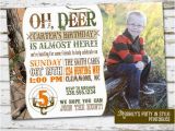 Deer Hunting Birthday Invitations Hunting theme Birthday Invitation with Photo by Meghily