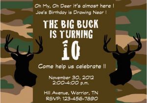 Deer Hunting Birthday Invitations Items Similar to Deer Hunting Camo Party Invitation On Etsy