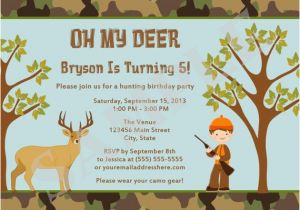 Deer Hunting Birthday Invitations Items Similar to Hunting Camo Deer Birthday Party