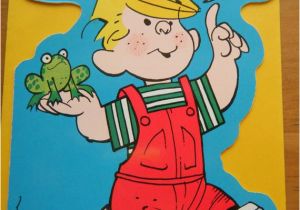 Dennis the Menace Birthday Card Vintage Birthday Card for Mom with Dennis the by