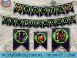 Descendants Happy Birthday Banner Descendants Banners Descendants Happy Birthday Banners