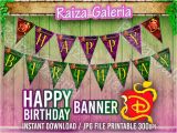 Descendants Happy Birthday Banner Disney Descendants Happy Birthday Banner by Raizaysugaleria