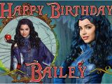 Descendants Happy Birthday Banner Disney Descendants Happy Birthday Banner Custom Evie