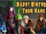 Descendants Happy Birthday Banner Disney Descendants Happy Birthday Banner Custom