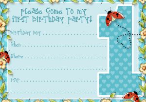 Design Birthday Invitations Online to Print 1st Birthday Invitation Template Free Printable