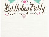 Design Birthday Invitations Online to Print Flat Floral Free Printable Birthday Invitation Template