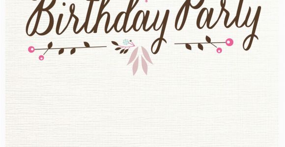 Design Birthday Invitations Online to Print Flat Floral Free Printable Birthday Invitation Template
