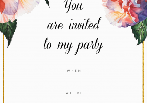 Design Birthday Invitations Online to Print Free Party Invitations All Free Invitations