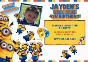 Despicable Me 1st Birthday Invitations Birthday Invites New Collection Despicable Me Birthday