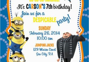 Despicable Me 1st Birthday Invitations Confetti and Glitter Christmas Holiday Card Love It