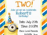 Despicable Me 1st Birthday Invitations Custom Despicable Me 2 Birthday Invitation by