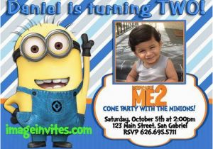 Despicable Me 1st Birthday Invitations Despicable Me 2 Party Invitations A Birthday Cake