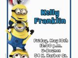 Despicable Me 1st Birthday Invitations Despicable Me Minions Birthday Invitation