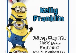 Despicable Me 1st Birthday Invitations Despicable Me Minions Birthday Invitation