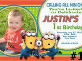 Despicable Me 1st Birthday Invitations Minion Birthday Party Invitations Ideas Drevio