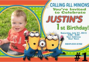 Despicable Me 1st Birthday Invitations Minion Birthday Party Invitations Ideas Drevio