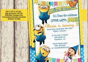 Despicable Me 1st Birthday Invitations Unavailable Listing On Etsy