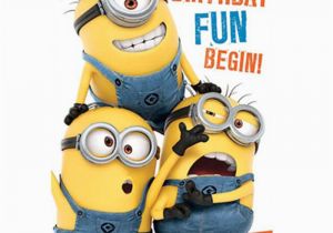 Despicable Me Birthday Cards Birthday Fun Minions Birthday Card with Door Hanger