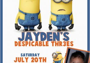 Despicable Me Birthday Invites Despicable Me 2 Birthday Invitation Printable Digital File