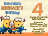 Despicable Me Birthday Invites Despicable Me Invitations Minion Birthday Party