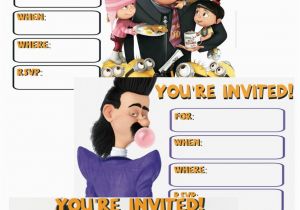 Despicable Me Birthday Invites Musings Of An Average Mom More Despicable Me 3 Invitations
