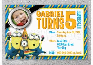 Despicable Me Birthday Invites Unavailable Listing On Etsy