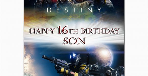 Destiny Game Birthday Card 229 Destiny Game Personalised Greeting Large A5 Card Best
