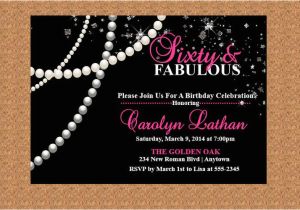 Diamonds and Pearls Birthday Invitations 60th Birthday Invitation Milestone Birthday Invitation