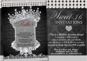 Diamonds and Pearls Birthday Invitations Diamond and Pearl Invitation Sweet 16 Invitation