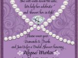 Diamonds and Pearls Birthday Invitations Diamonds Pearls Bridal Shower Invitation Diamonds