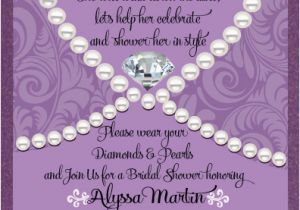 Diamonds and Pearls Birthday Invitations Diamonds Pearls Bridal Shower Invitation Diamonds