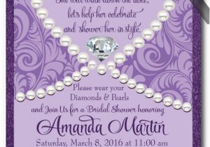 Diamonds and Pearls Birthday Invitations Diamonds Pearls Bridal Shower Invitation Diamonds